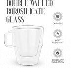 Elle Decor Double Walled Clear Coffee Cups, 5 Oz - Clear, Set of 4 - Image 6