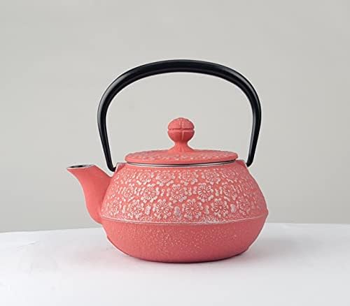Iwachu 12705 Teapot, 3 Type Cherry Blossoms, Silver/S, Pink, 0.32 L; Inner Hollow Enameled Nambu Ironware - Image 2