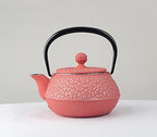 Iwachu 12705 Teapot, 3 Type Cherry Blossoms, Silver/S, Pink, 0.32 L; Inner Hollow Enameled Nambu Ironware - Image 2