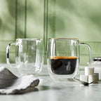 ZWILLING Sorrento Plus 2-pc Double-Wall Espresso Glass Mug Set, 4.5-oz, 134ml - Image 2
