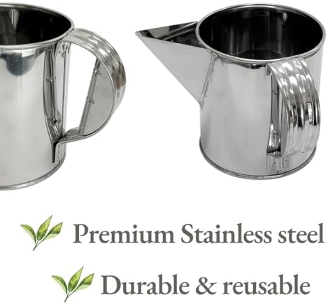 Stainless Steel Thai Tea Pot with Reusable Cloth Filter – Ground Tea Coffee Strainer for Thai Iced Tea, Teh Tarik pulled tea jug & Pour Over Brewing - Image 6