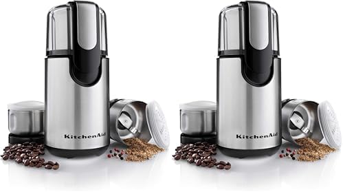 KitchenAid Blade Coffee Grinder and Spice Grinder Combo Pack, Onyx Black,4 oz (Pack of 2) by Unknown