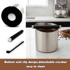 Espresso Knock Box Set, 67oz Stainless Steel Coffee Knock Box with Removable Knock Bar, Anti-Slip Rubber Base, Espresso Accessories Kit with Cleaning Brush & 2-in-1 Coffee Scoop - Image 5