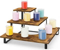 ELITEROO 3 Tier Wooden Retail Display Shelves, Portable Display Rack for Retail Counter Top Craft Shows, 3 Step Corner Tiered Table Display Tower Stand for Cupcake Jewelry Card Sticker Display by ELITEROO