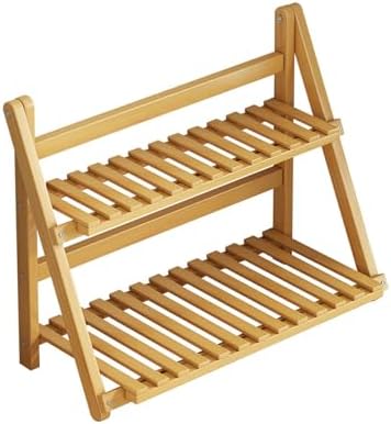 2-Tier Wooden Mug Holder Countertop, Coffee Station Organizer, Bamboo Counter Shelf for Tea Coffee Bar Accessories, Matcha Stand, Cup Display, Kitchen Condiment Storage Rack,Natural,19.69IN by Unknown