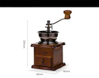 Manual Coffee Bean Grinder Vintage Wooden Burr Mill Hand Crank - Image 4