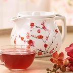 Tea Forte Ceramic Teapot with Infuser, Sakura Cherry Blossom, 24 oz - Image 5