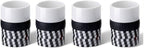 PO: DESIGN - Illusion Ring Espresso Cup (4 cups Set - Designer: Frank Kerdil) 629-2.02 oz / 60 ml Porcelain cups by Unknown