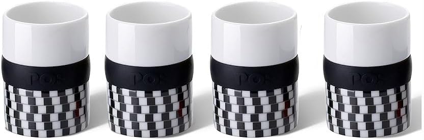 PO: DESIGN - Illusion Ring Espresso Cup (4 cups Set - Designer: Frank Kerdil) 629-2.02 oz / 60 ml Porcelain cups by Unknown