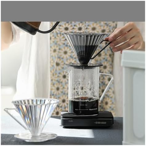 1-2 Cup/2-4 Cup Espresso Filter Portable Barista Tools,PC Coffee Dripper With Handle Drip Coffee Cone Filter(2-4 Cup Black) - Image 4