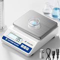 Lab Scale 5000 X 0.01g High Precision Digital Scale Grams Scale with 500g Weight & RS232 Lab Analytical Balances Laboratory Scale Jewelry Weight Scale for Gold Silver LCD Display 7units by JINXUAN