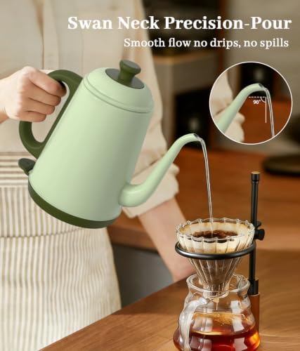Gooseneck Electric Kettle 1L, 1000W, Pour-Over Coffee & Tea - Image 3