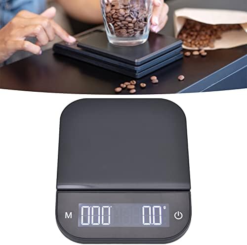 Tyenaza Coffee Scale, Digital Kitchen Scale, 3KG Large LED Backlit Coffee Scale Dual Units USB Charging Timing Function Scale for Home Kitchen Cafe - Image 2