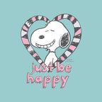 CafePress Snoopy Just Be Happy Full Bleed Tumbled Stone - Set of 4 Coasters Set of 4 - Image 2