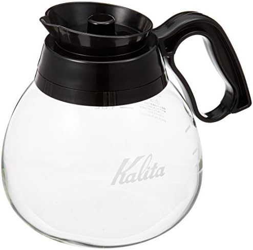Kalita #32003 Coffee Decanter, Heat Resistant Glass, 0.5 gal (1.8 L), Black by Kalita