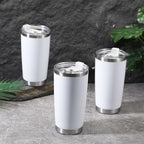 6 Pack 20oz Tumbler Bulk White Stainless Steel Tumbler with Lid - Image 7