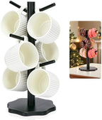 Coffee Cup Stand, Cup Holder, Standing Coffee Mug, Tree Cups, Shelf with Thicker Base, Cup Holder, Standing Coffee Mug, Pretzel Stand, Coffee Mug Rack (Black) by Unknown