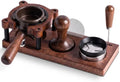 Espresso Tamping Station - Adjustable Portafilter Holder & Tamper Stand, Premium Wooden Coffee Organizer with Silicone Protection, Professional Barista Accessories for Home Cafe by Unknown