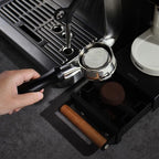 DIBTSA 58mm Bottomless Portafilter Compatible with Breville Dual Boiler BES920, Oracle BES980, Oracle Touch BES990, with Filter Basket and Puck Screen, Anodized Aluminum Handle, Black - Image 6
