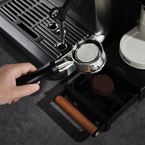DIBTSA 58mm Bottomless Portafilter Compatible with Breville Dual Boiler BES920, Oracle BES980, Oracle Touch BES990, with Filter Basket and Puck Screen, Anodized Aluminum Handle, Black - Image 6
