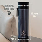 Ozizo 2 Pack Tea Infuser Bottle for Loose Leaf Tea | 18 oz Stainless Steel Herbal Infuser Travel Mug | Water Bottle with Infuser Set | Double Wall Insulated Drinking Cup with Strainer | Blue - Image 4