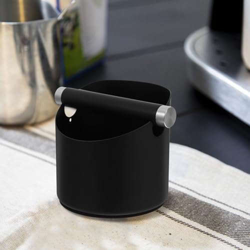 Coffee Knock Box Black Stainless Steel Large Capacity for Kitchen Use - Image 5