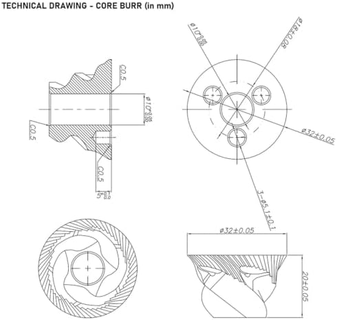 Conical Grinder Burr Set Replacement Replacement Stainless Steel Conical Grinder Burr Set, 48mm Accessories - Image 4