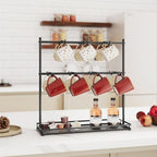 Cup Rack Coffee Mug Holder Countertop 14-Hook Tree Rack Display Stand Organizer - Image 6