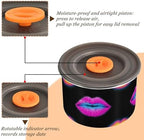 Colorful Fluorescent Neon Lips Designed Lid Storage Containers Stainless Steel Containers For Pantry Stackable Push Button Dry Food Canisters - Image 4