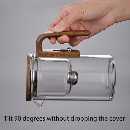 1000ML/33.8OZ Witchcraft Magic Glass Teapot with Infuser Strainer and Lid for Loose Leaf Tea Herbal, Magnetic Water Separation Tea Maker Kettle Clear Tea Pot Without Cups - Image 6