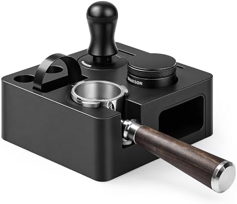ShanSon Espresso Accessories Kit with Station,58mm Compact Espresso Tamper Set,Espresso Tamper, Distributor, Bottomless Portafilter, Dosing Funnel,Station by ShanSon