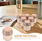 STOBAZA 6pcs Airtight round Tin Tea Canisters, Small 75x90mm Rose Gold Metal Storage Jars for Loose Leaf Tea, Coffee, and Spice Organization in Kitchen and Home - Image 3