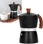 Stovetop Espresso Coffee Maker, Aluminum Alloy Moka Pot for Gas, Classic Italian Moka Pot with Prevent Scalding Handle, Black Espresso Pot Camping Pot 3-6 Espresso Cup (300ml) - Image 4