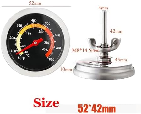 52mm 10℃-400℃ Kitchen Cooking Thermometer Meat Food Temperature Test Meter for Oven BBQ Grill with Probe Heat Barbecue - Image 3