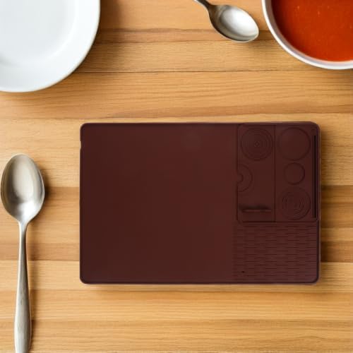 Mobestech Large Silicone Coffee Bar Mat with Detachable Espresso Tamper Pad - Image 7