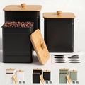 Kitchen Canisters for Countertop Set of 3 w/ Chalkboard Labels & Marker Pen by HBDesignCo