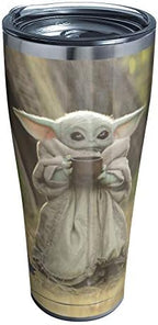 Tervis Star Wars - The Mandalorian Child Sipping Triple Walled Insulated Tumbler Travel Cup Keeps Drinks Cold & Hot, 30oz Legacy, Stainless Steel, 1 Count (Pack of 1) by TervisTumblerCompany