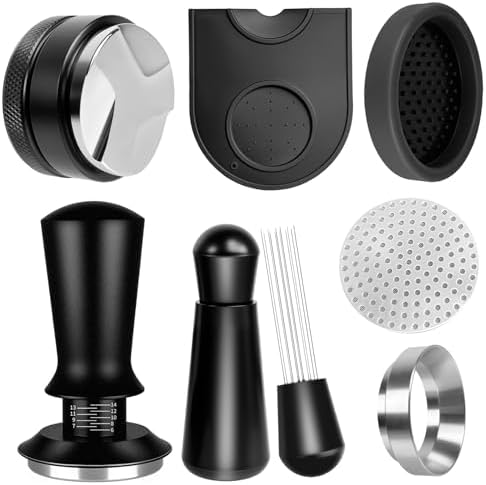 7pcs Espresso Accessories:51mm Tamper,Coffee Distributor,Puck Screen, by Unknown