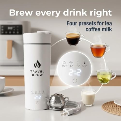 Travel Tea Kettle With Tea Infuser - 500ml with Auto Shut Off Protection - Image 2