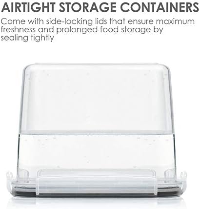 Vtopmart 3.6L Food Storage Containers, 4 PCS, Black - Image 6