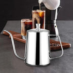 Gooseneck Coffee Kettle Pour Over Kettle Drip Pot Coffee Pot Tea Kettle Stainless Steel 304 with Long Narrow Spout and Ergonomic Handle Suitable for, 600ml Silver - Image 5