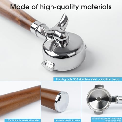 58mm Portafilter with Double Spout Fits E61, Flair 58, ECM, Rancilio Silvia - Image 5