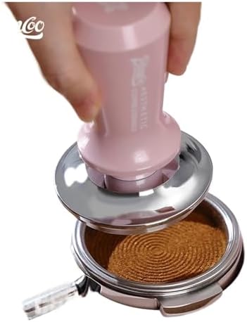 Compatible For Bincoo Coffee Press Hammer Stainless Steel Elastic Filling Powder Distributor Pink Press 51/58mm Coffee Machine Accessories(Pink-51mm) - Image 3
