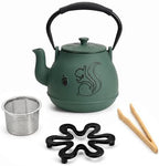 Cast Iron Teapot 34oz (1000ml) with Infuser,Green by Unknown