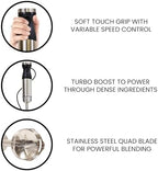 Kenmore Immersion Blender - Handheld Stick Mixer, Electric Hand Blender with Stainless Steel Shaft, Whisk, Variable Speed for Smoothies, Milkshakes, Baby Food, Puree, Batidora de Inmersión - Image 5