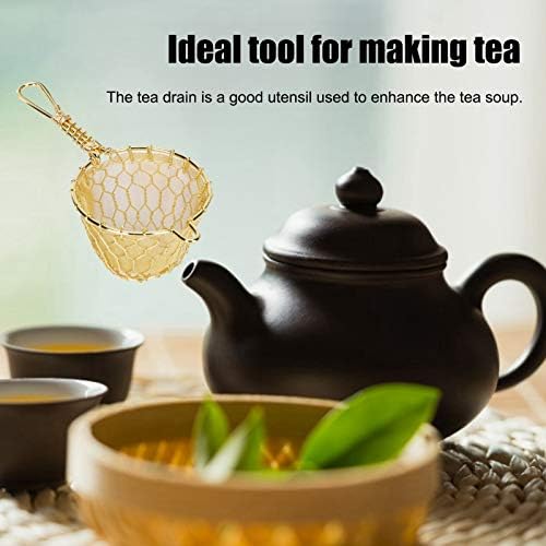 Fine Mesh Strainers, Copper Tea Infuser Strainer, Reusable Loose Leaf Teapot Filter with Long Handle for Tea Maker - Image 3