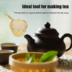 Fine Mesh Strainers, Copper Tea Infuser Strainer, Reusable Loose Leaf Teapot Filter with Long Handle for Tea Maker - Image 3