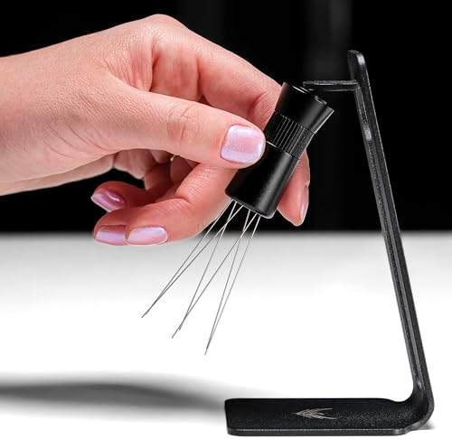 Espresso WDT Tool Magnetic Needle Coffee Distrubution Tool With 0.4mm & 0.25mm Needles Premium Espresso Accessories For Coffee Bar (Model B) by KNODOS