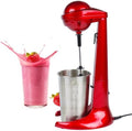 Retro Milkshake Maker - 100W Electric Milk Frother, 500ml Stainless Steel Cup, 2 Speed Settings for Smoothies, Protein Shakes, Cocktails & More (Red) by Unknown