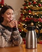 GiNT 74Oz Thermal Coffee Carafe, Insulated Stainless Steel Coffee Carafes for Keeping Hot/Double Walled Vacuum Thermal Carafe (Silver, 2.2L) - Image 2
